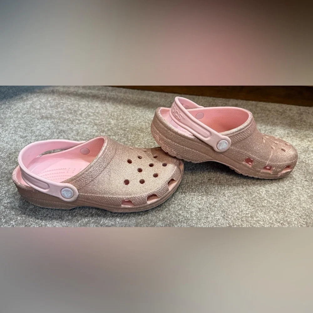 Kids Crocs Classic Glitter Clog